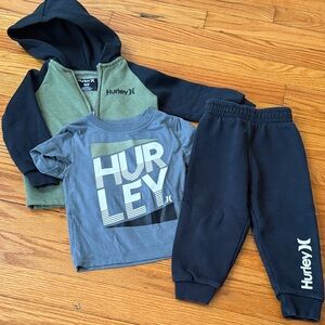Hurley Green and Black Jacket with Gray Shirt